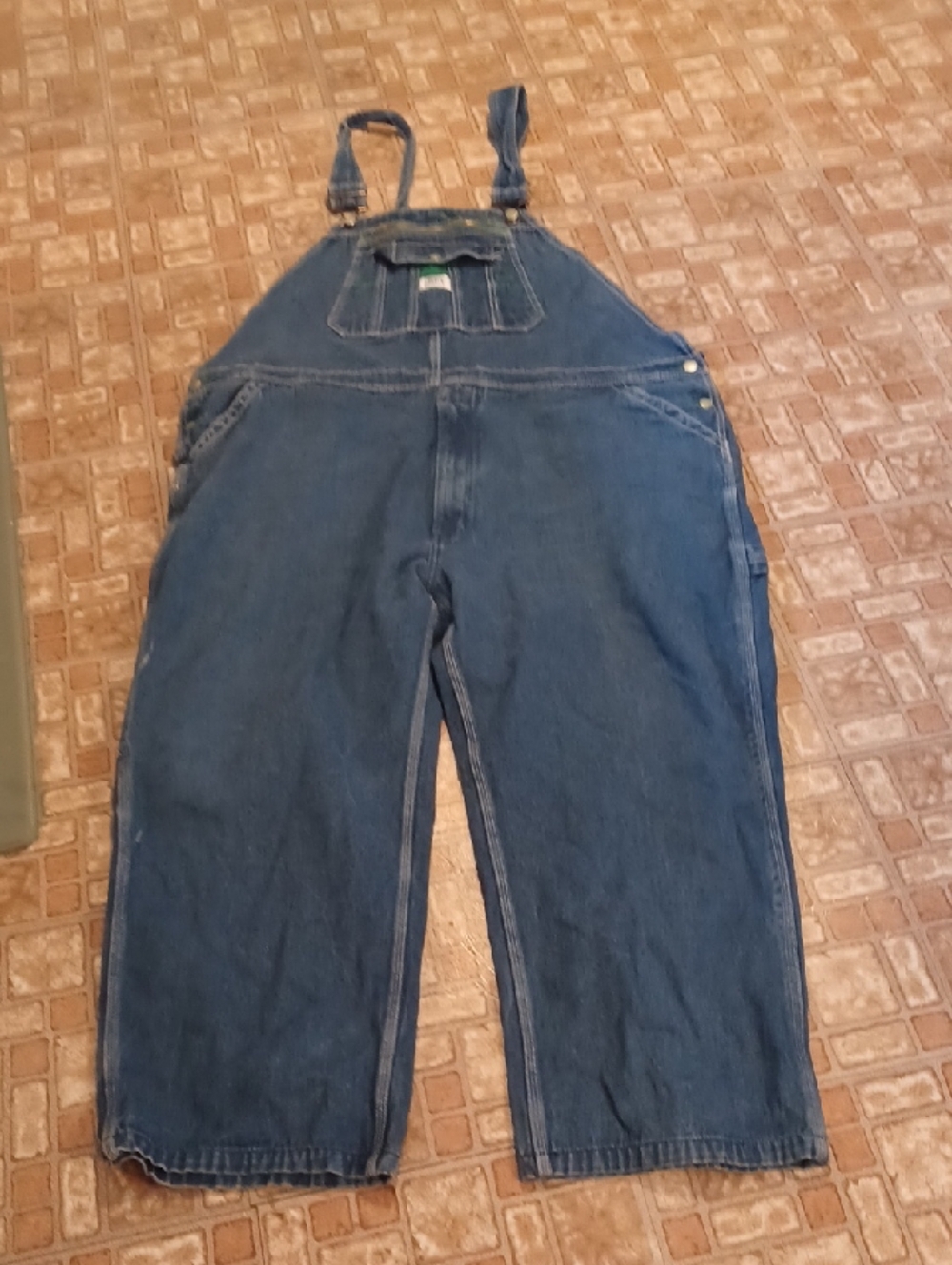 liberty Men's Relaxed Dark Blue Denim Overalls 48x28